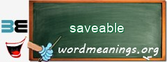 WordMeaning blackboard for saveable
